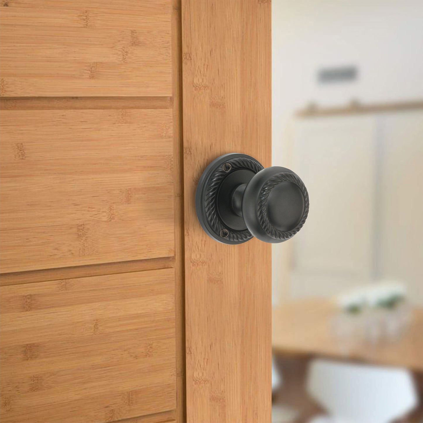 Georgian Door Knob Matt Black Home Decor