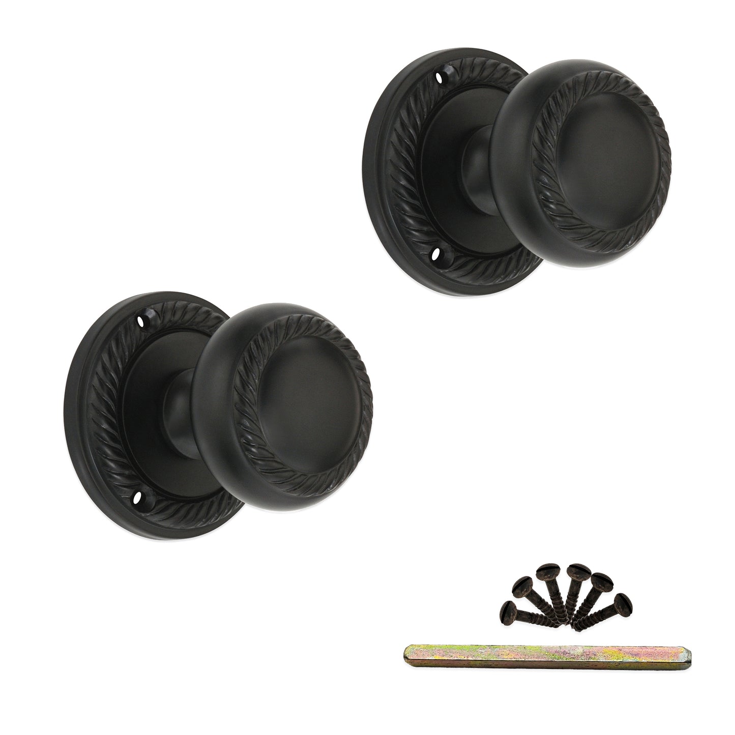 Georgian Door Knob Matt Black Home Decor