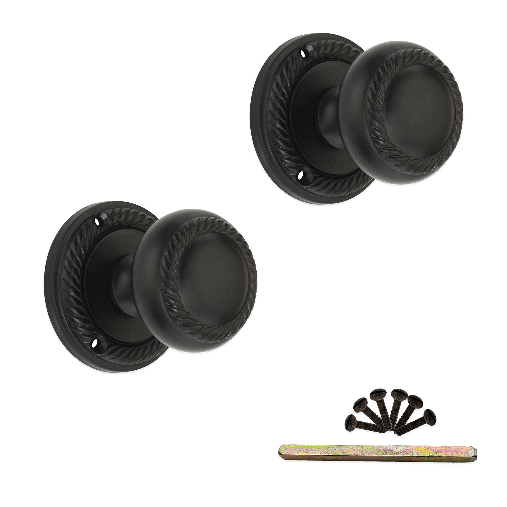 Georgian Door Knob Matt Black Home Decor