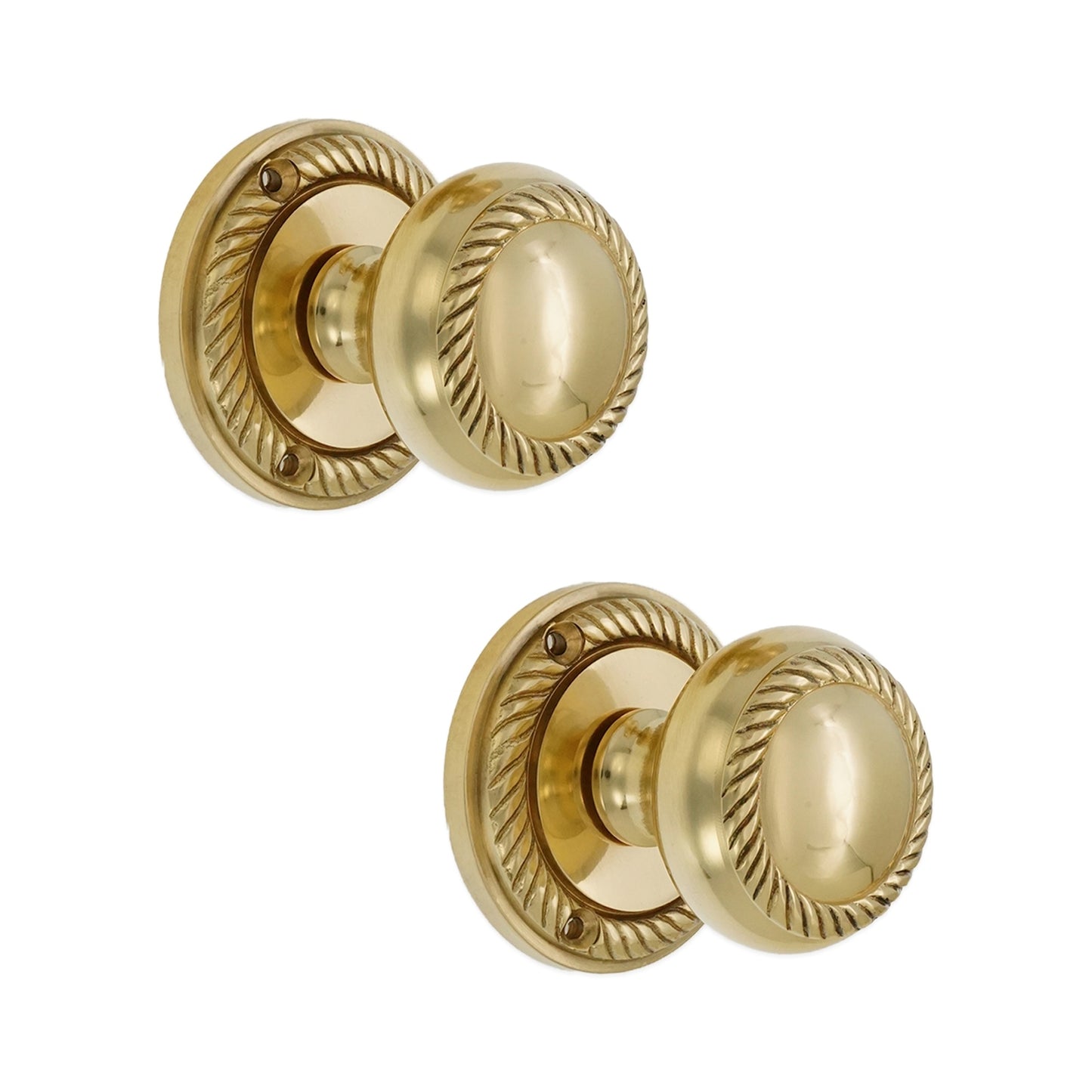 Georgian Door Knob Polished Brass Home Decor