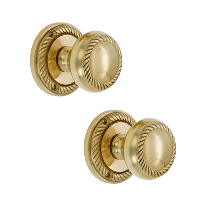 Georgian Door Knob Polished Brass Home Decor