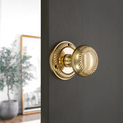 Georgian Door Knob Polished Brass Home Decor