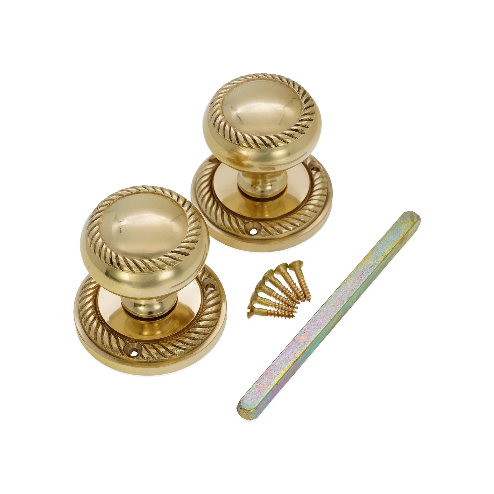Georgian Door Knob Polished Brass Home Decor
