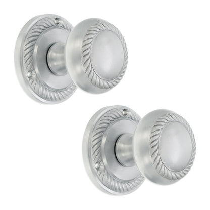 Georgian Door Knob Satin Chrome Home Decor