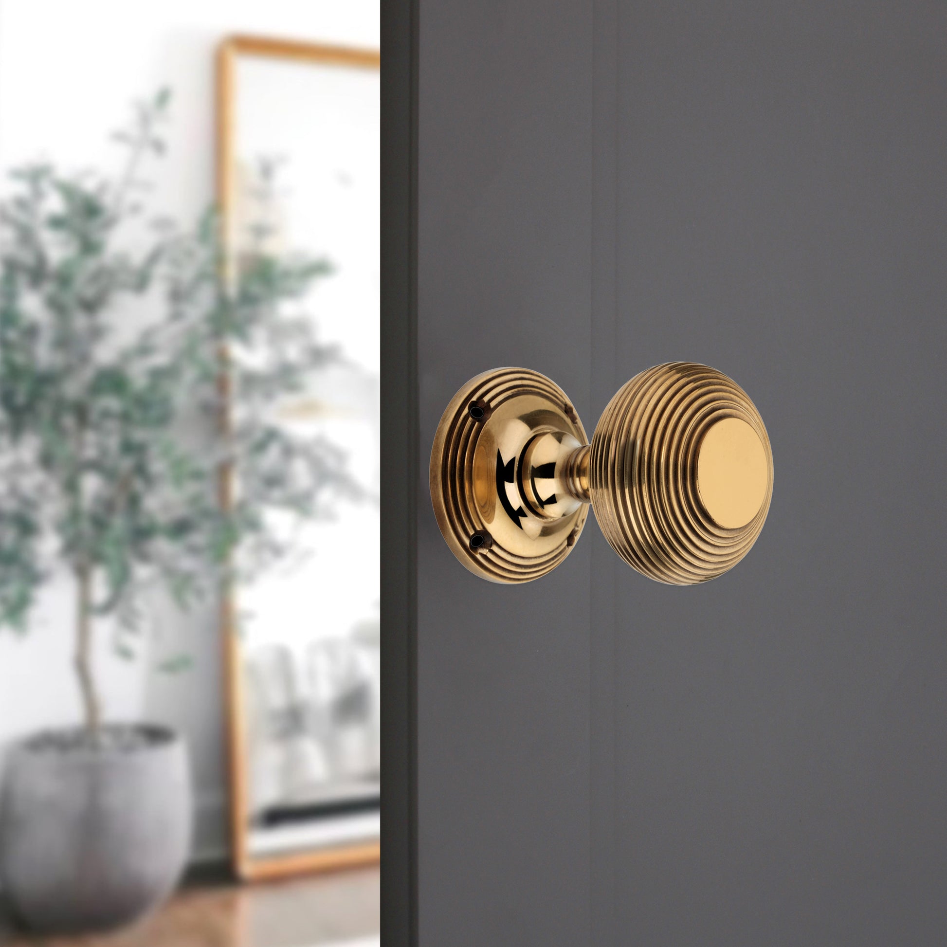 Beehive Mortice Door Knob Aged Brass Home Decor