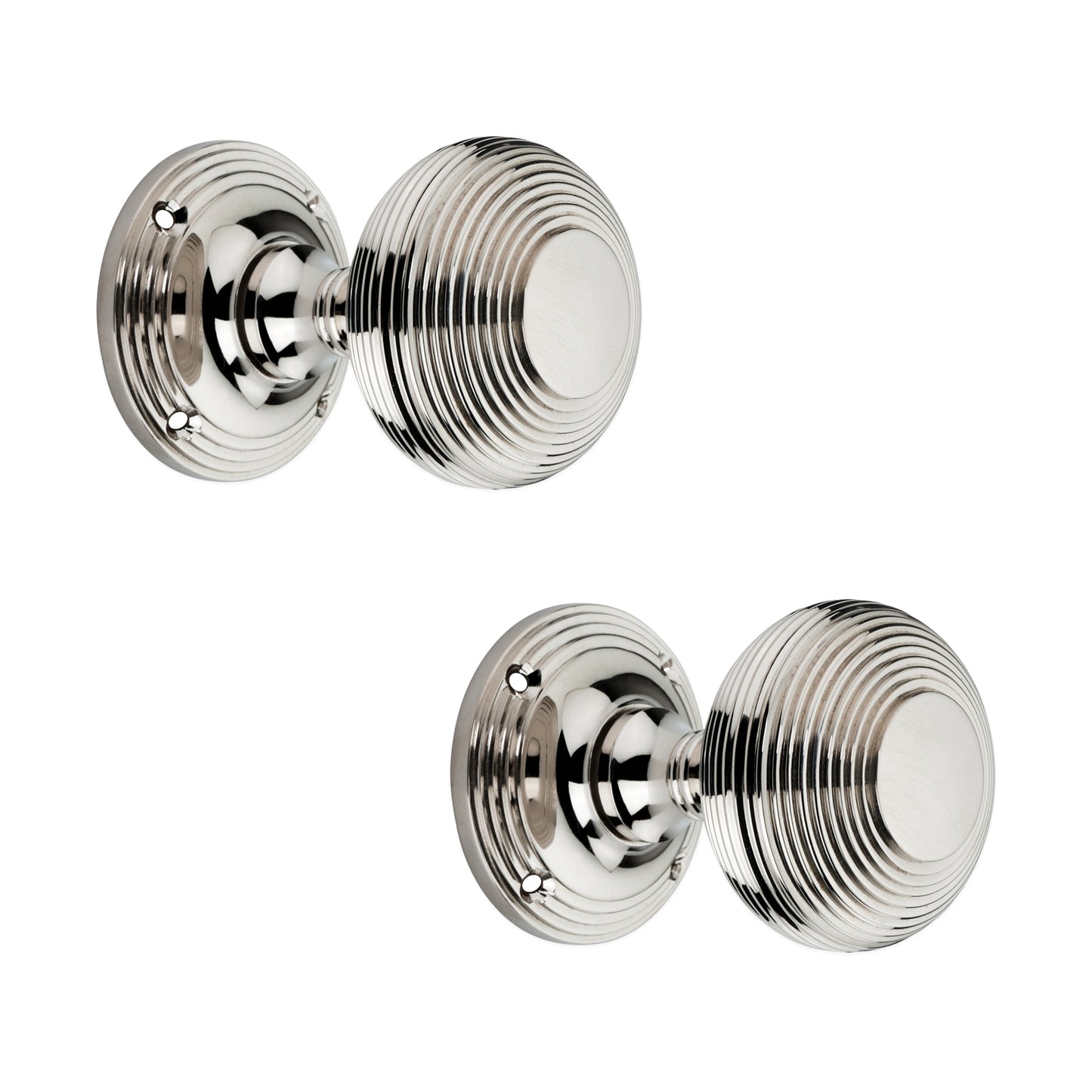Beehive Door Knob Polished Nickel Home Decor