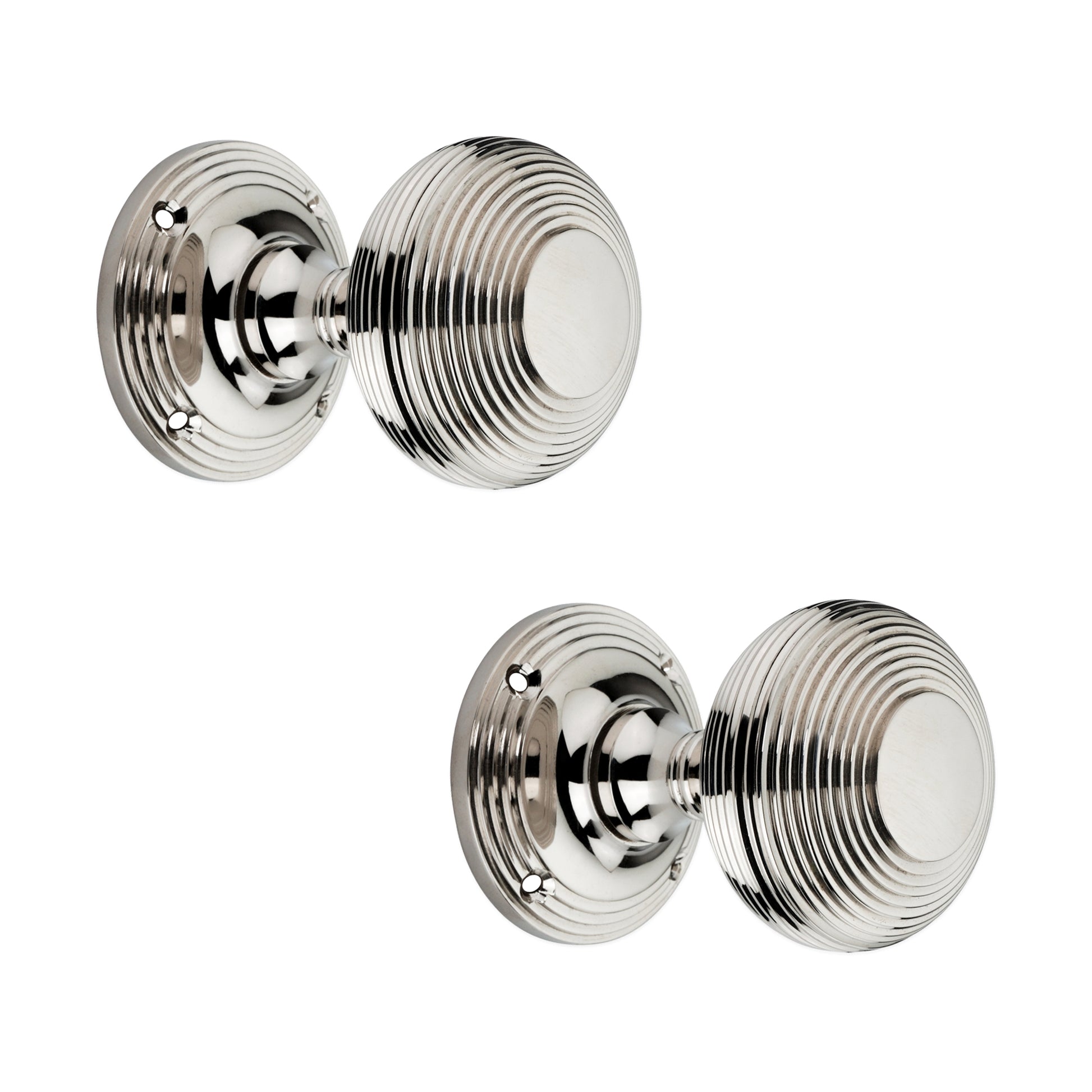 Beehive Door Knob Polished Nickel Home Decor