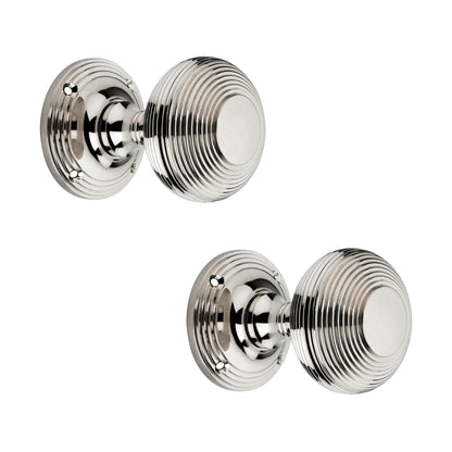 Beehive Door Knob Polished Nickel Home Decor