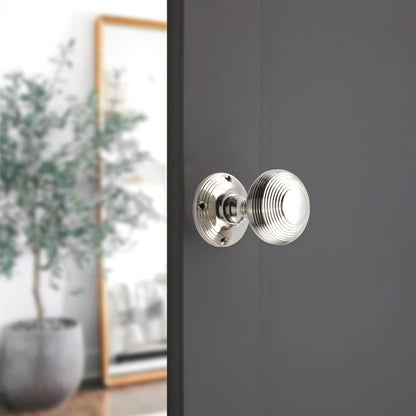 Beehive Door Knob Polished Nickel Home Decor