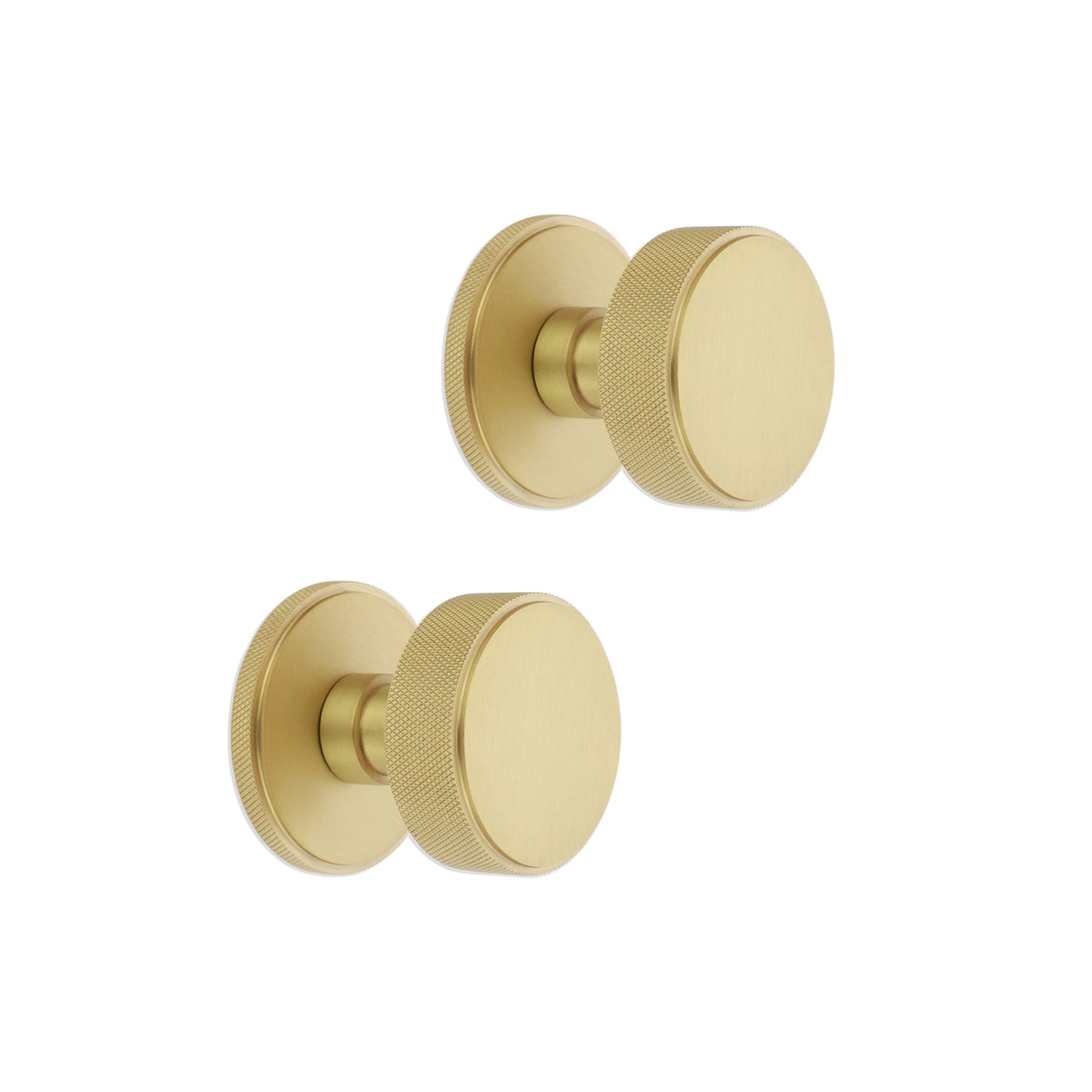 Knurled Mortice Door Knob Satin Brass Home Decor