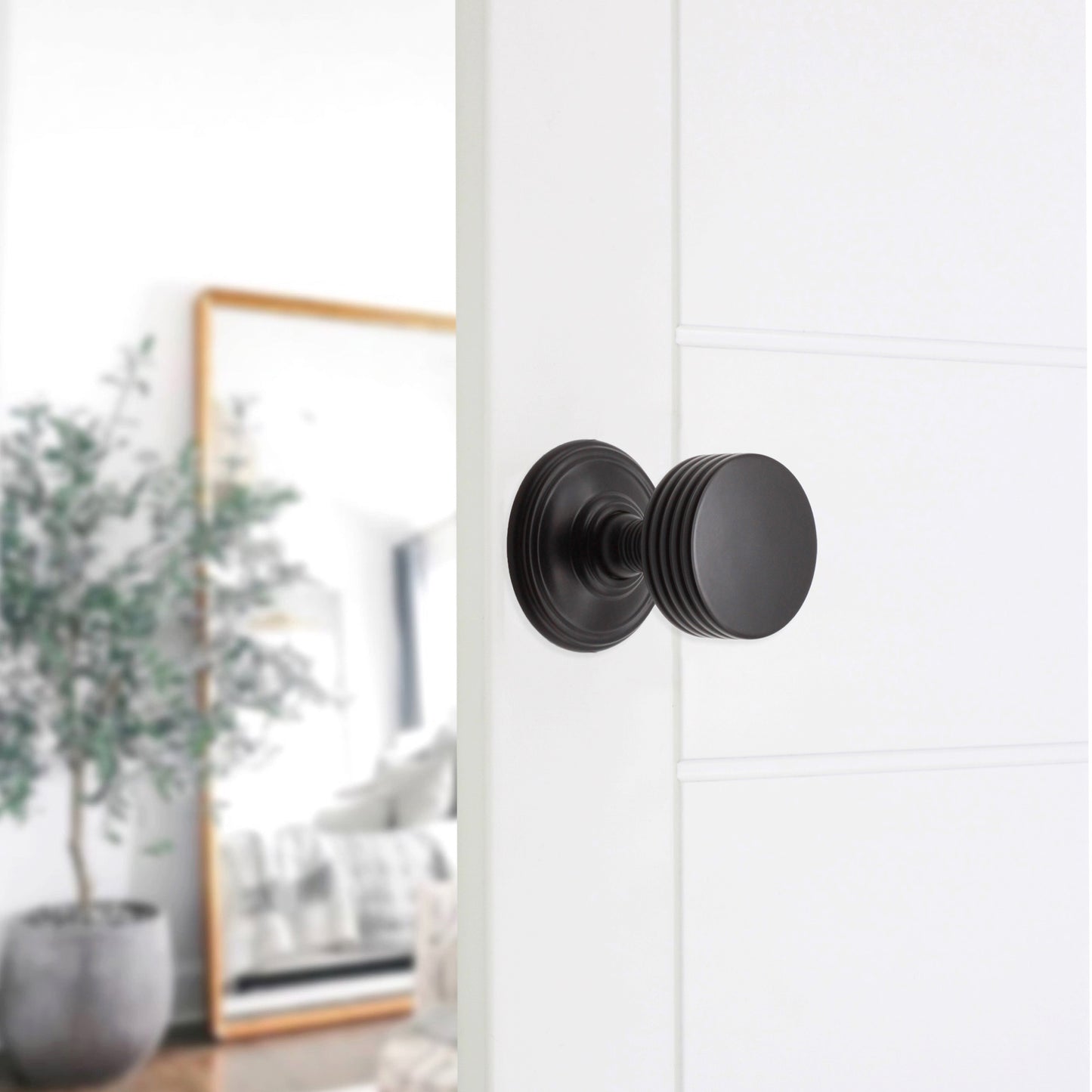 Oxford Mortice Door Knob Matt Black Home Decor