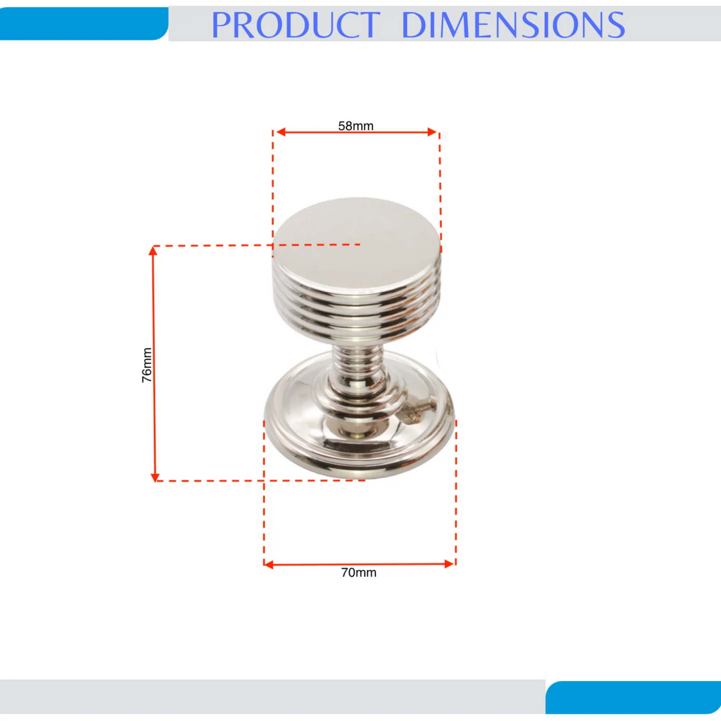 Oxford Mortice Door Knob Polished Nickel Home Decor