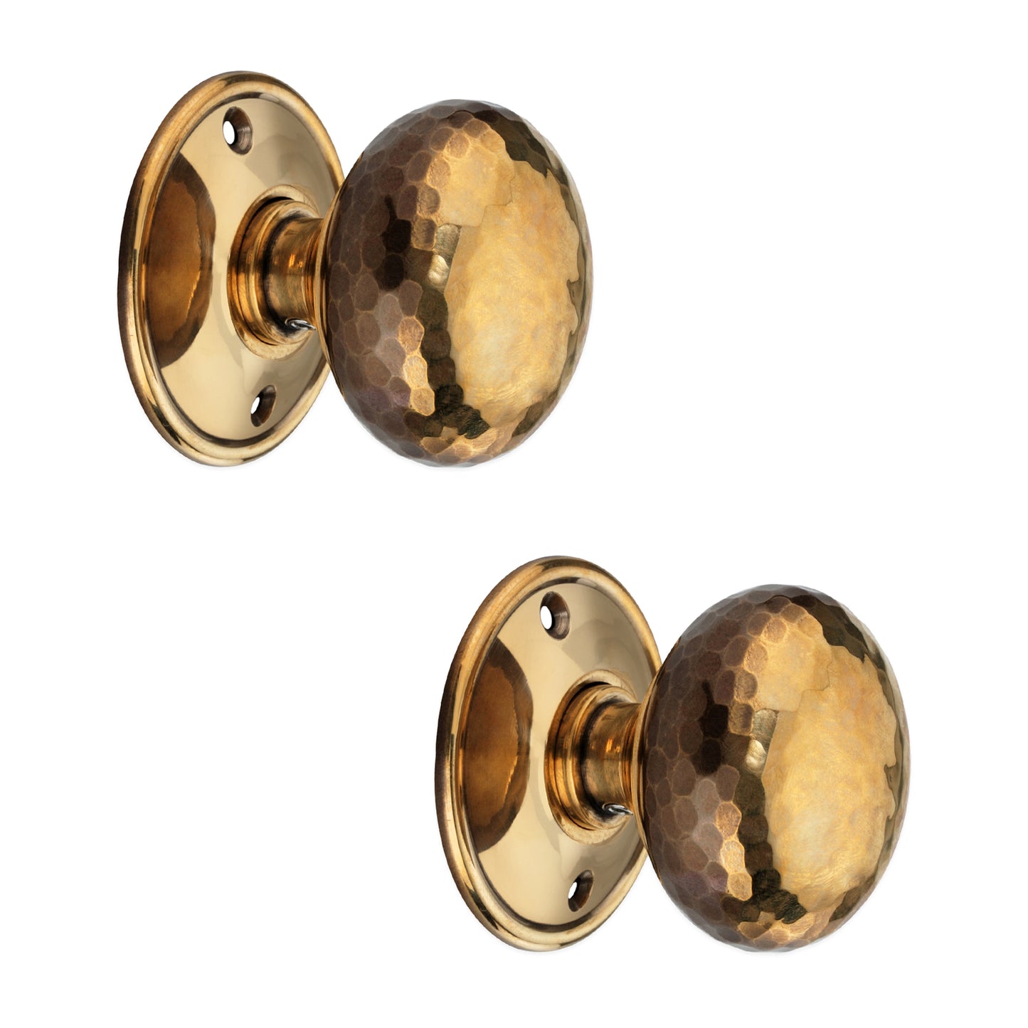 Hammered Cottage Door Knob Aged Brass Home Decor