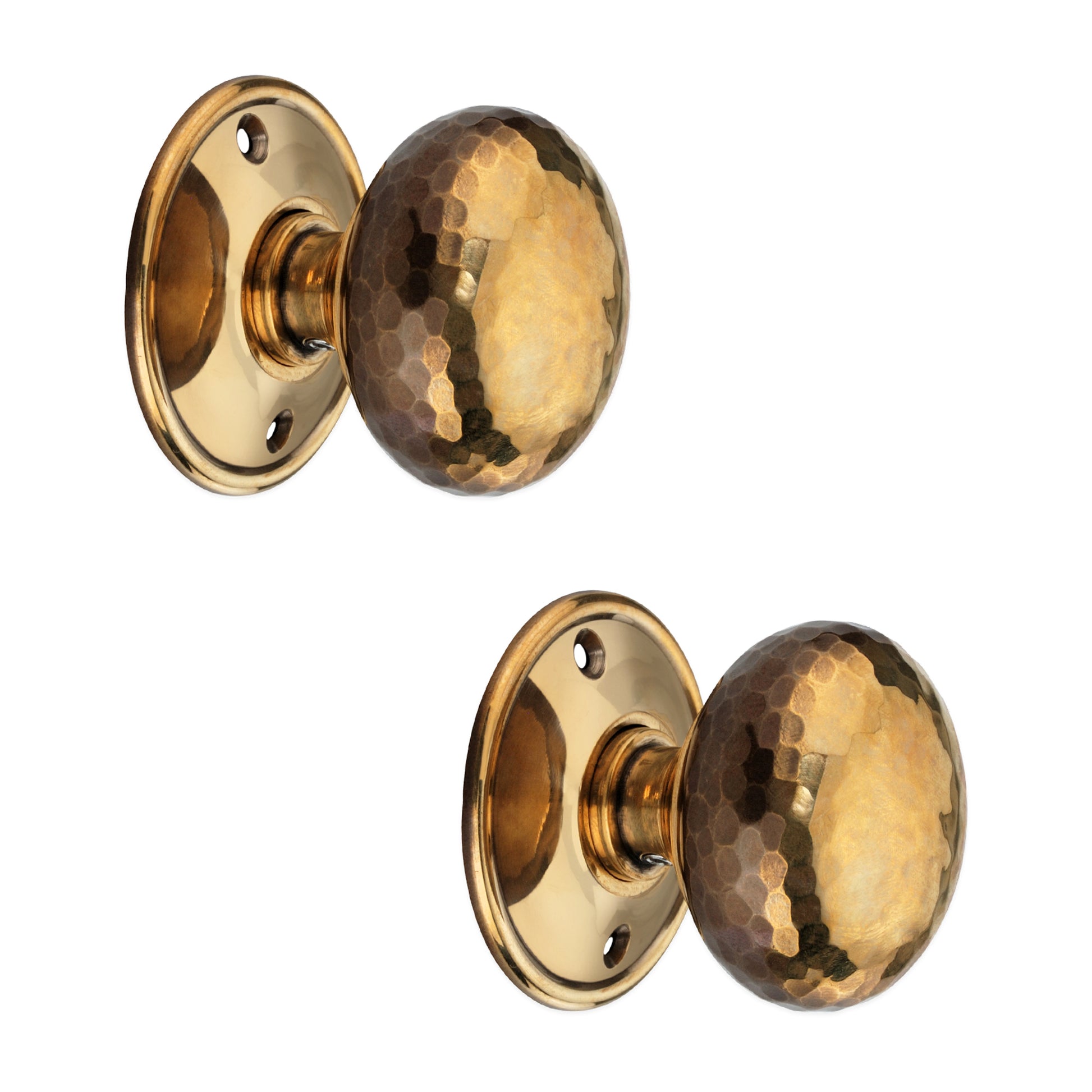 Hammered Cottage Door Knob Aged Brass Home Decor