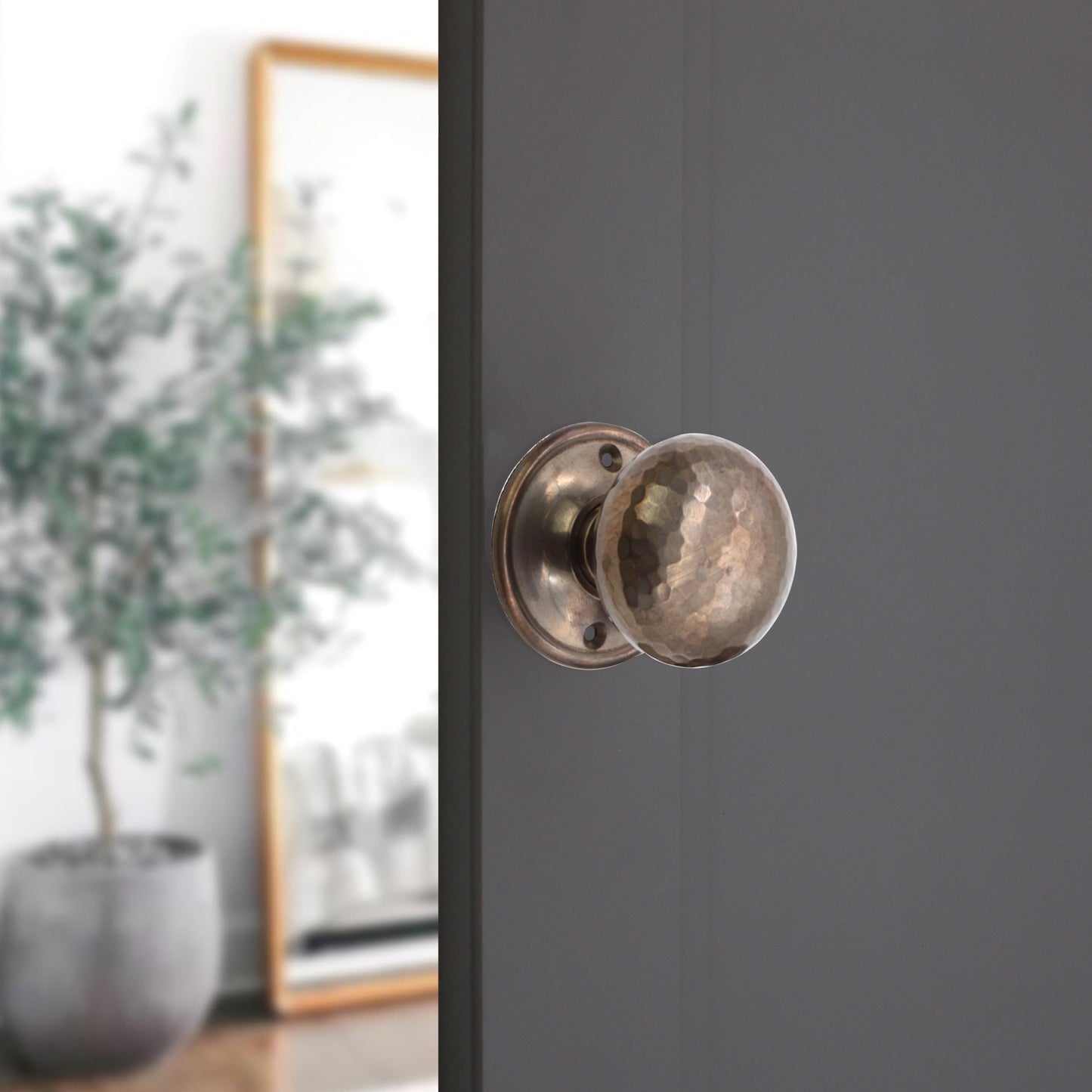Hammered Cottage Door Knob Antique Home Decor