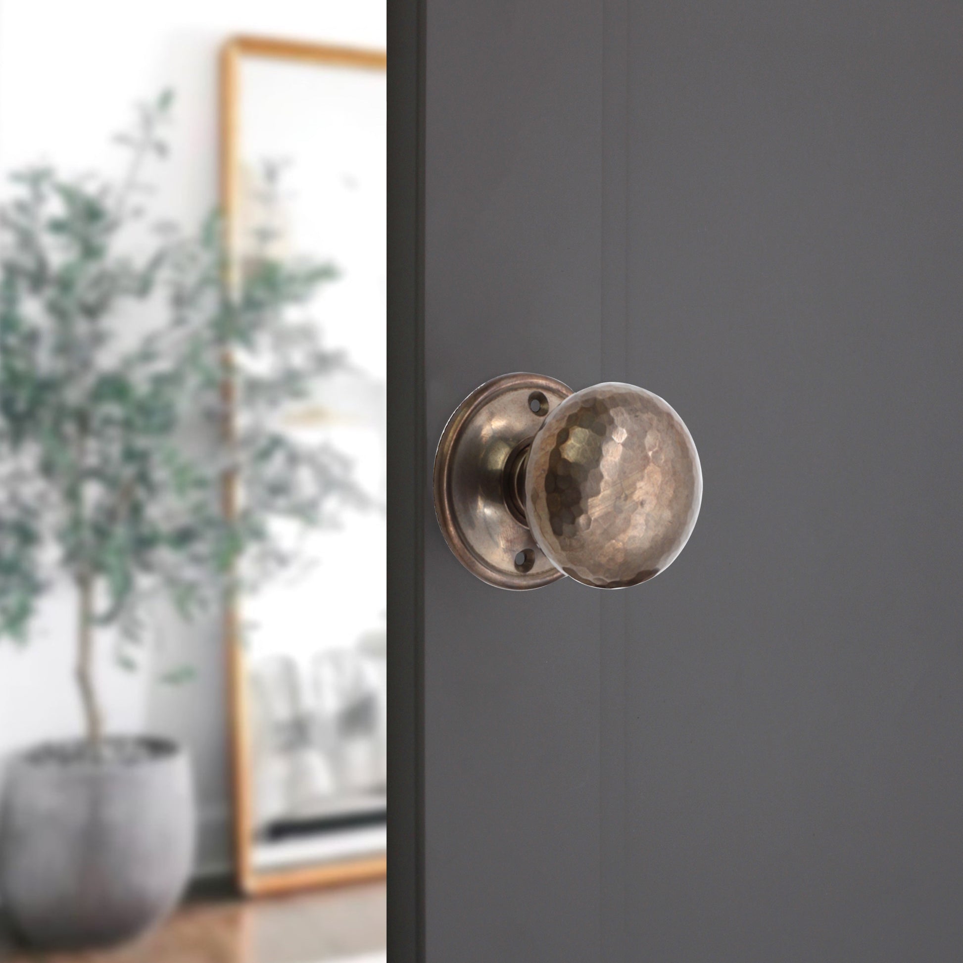 Hammered Cottage Door Knob Antique Home Decor