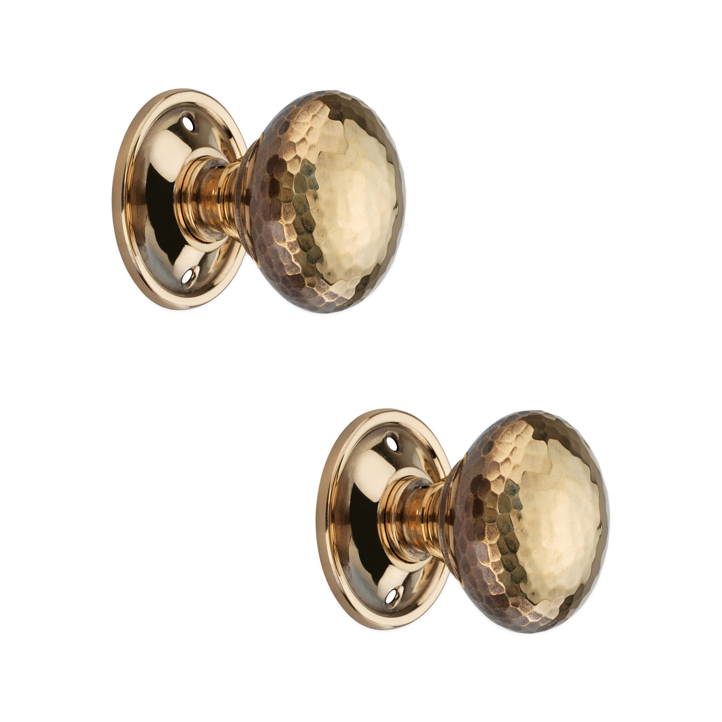 Hammered Rim Door Knob Aged Brass Home Decor