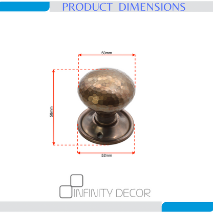 Hammered Rim Door Knob Antique Home Decor