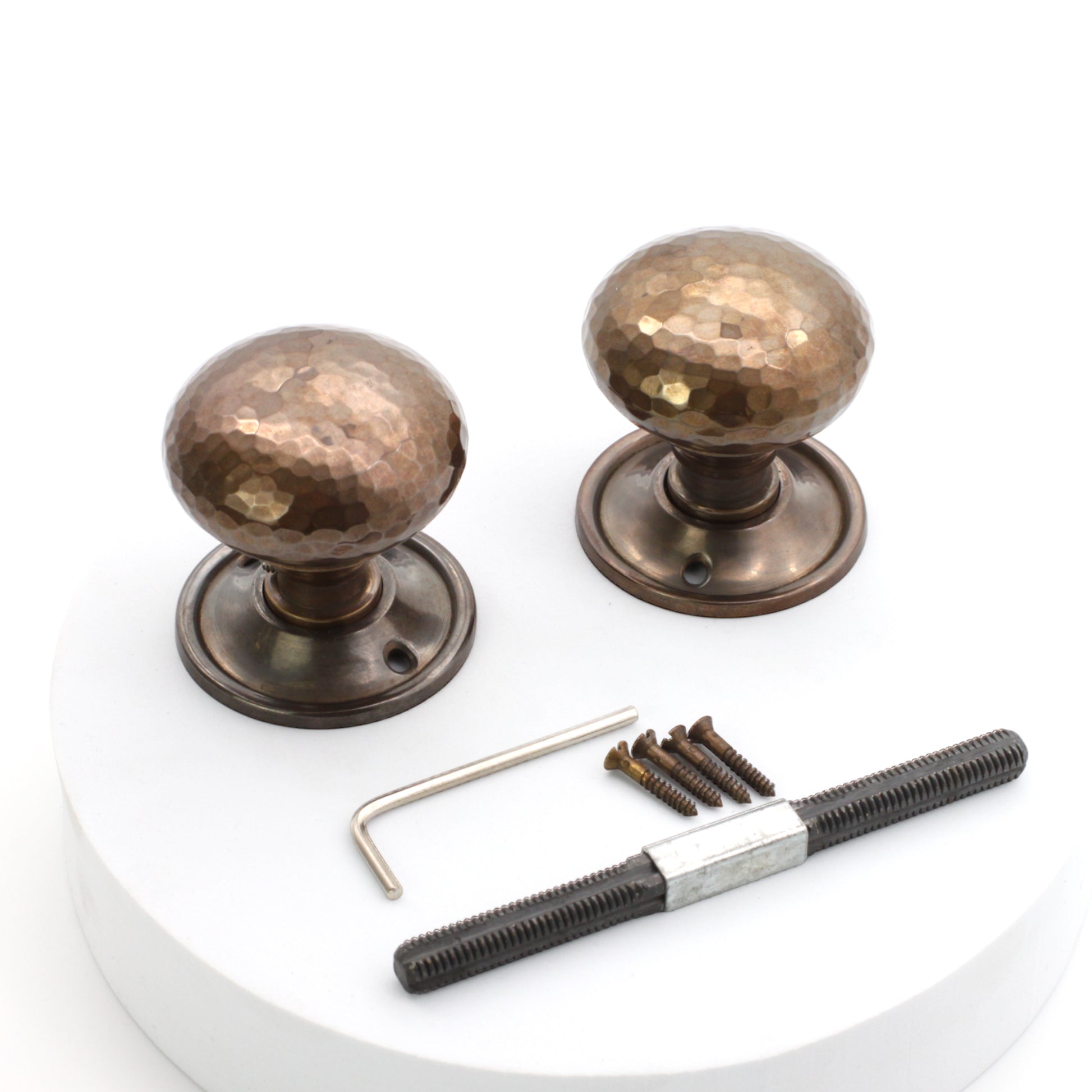 Hammered Rim Door Knob Antique Home Decor