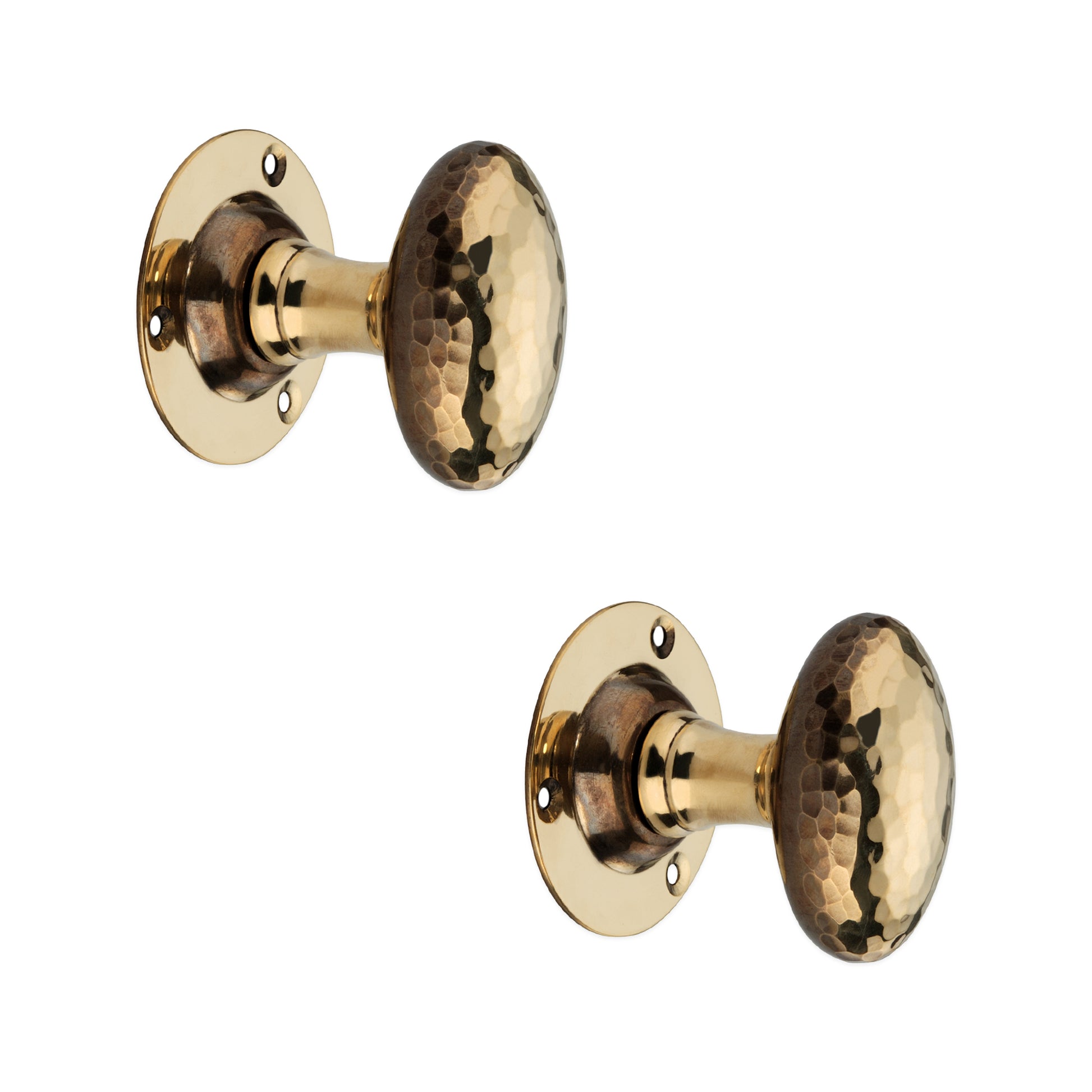 Hammered Oval Mortice Door Knob Aged Brass Home Decor