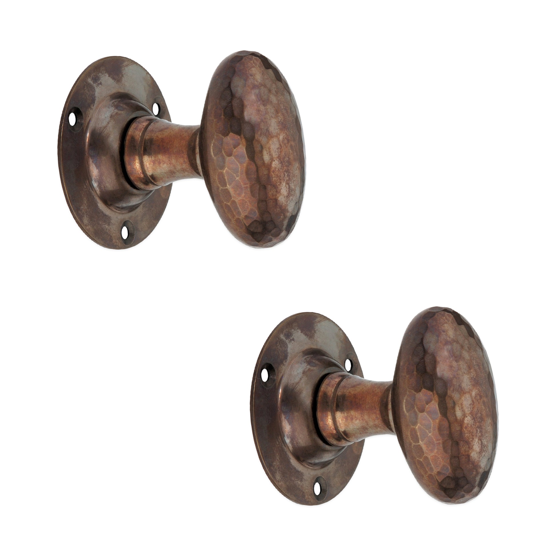 Hammered Oval Door Knob Antique Home Decor