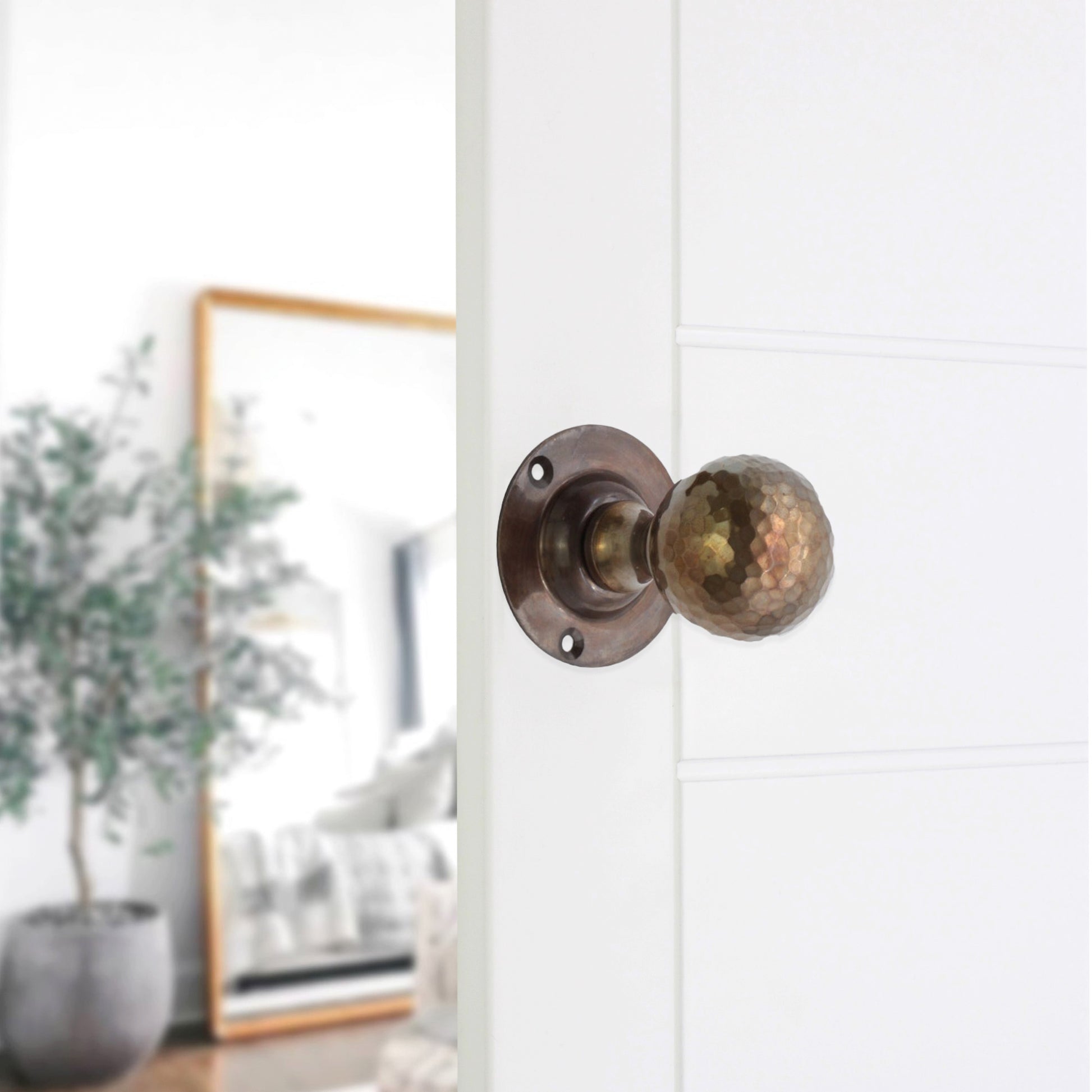 Hammered Ball Door Knob Antique Home Decor