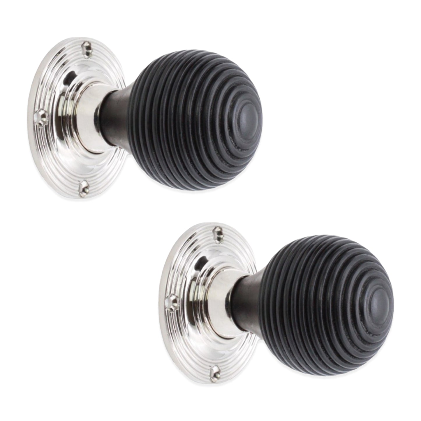 Ebonised Beehive Wooden Door Knob Home Decor