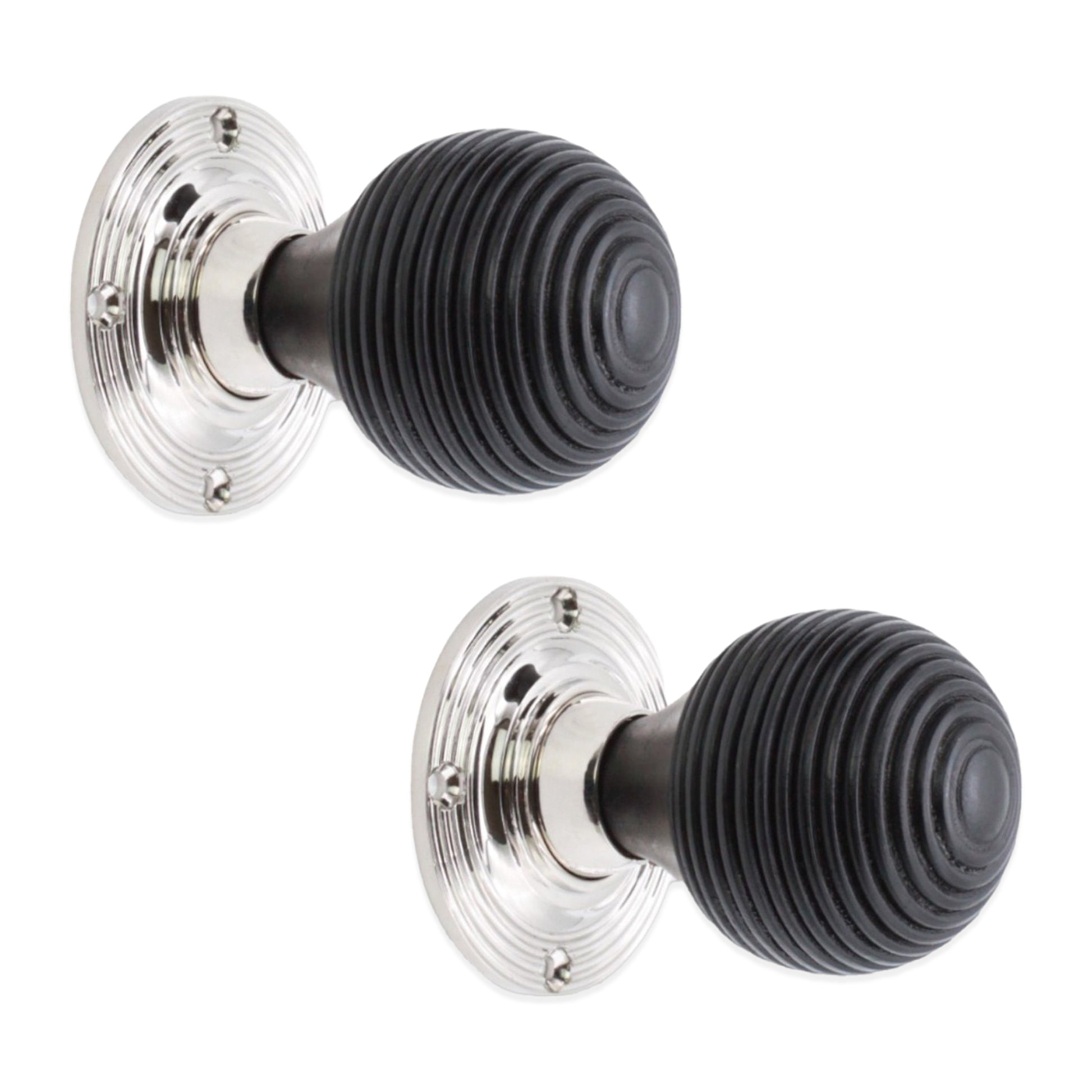 Ebonised Beehive Wooden Door Knob Home Decor