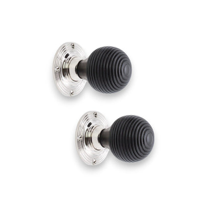 Ebonised Beehive Wooden Door Knob Home Decor