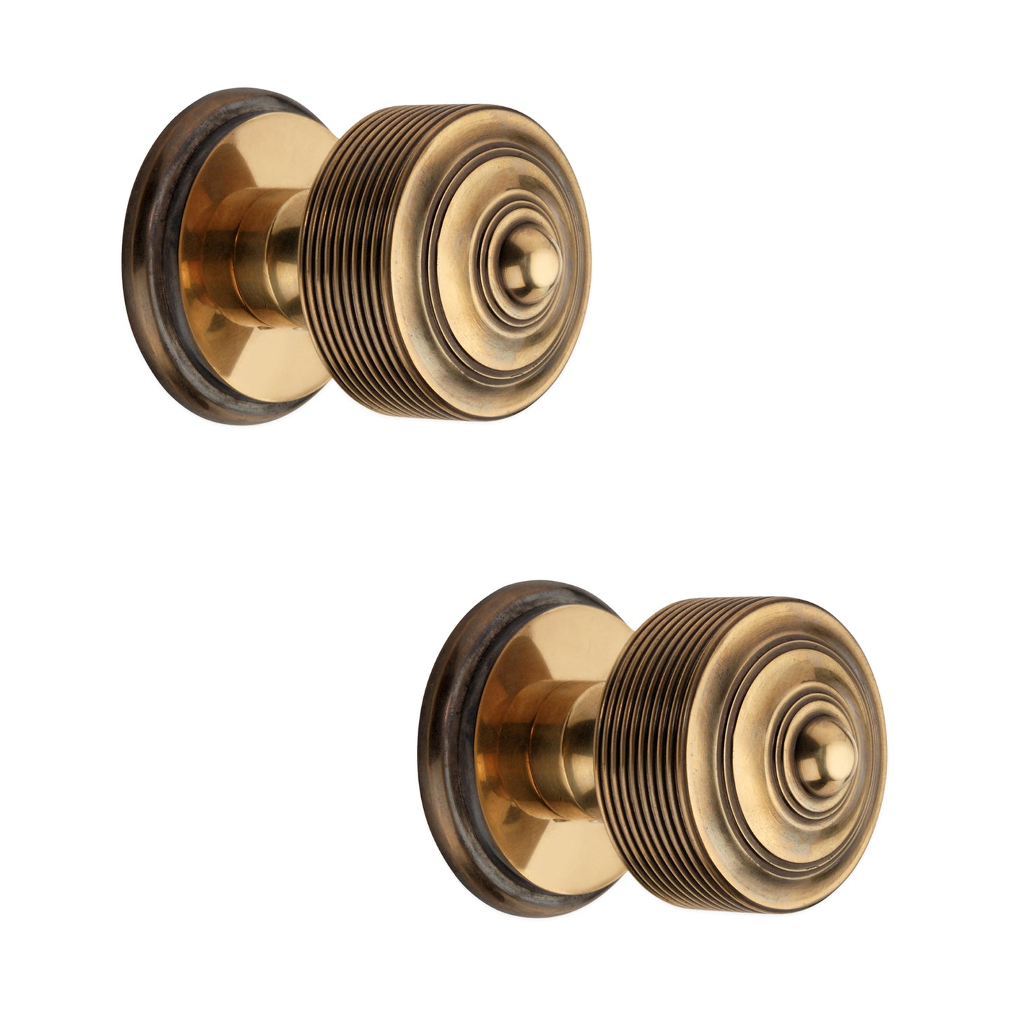Carter Rim Door Knob Aged Brass Home Decor