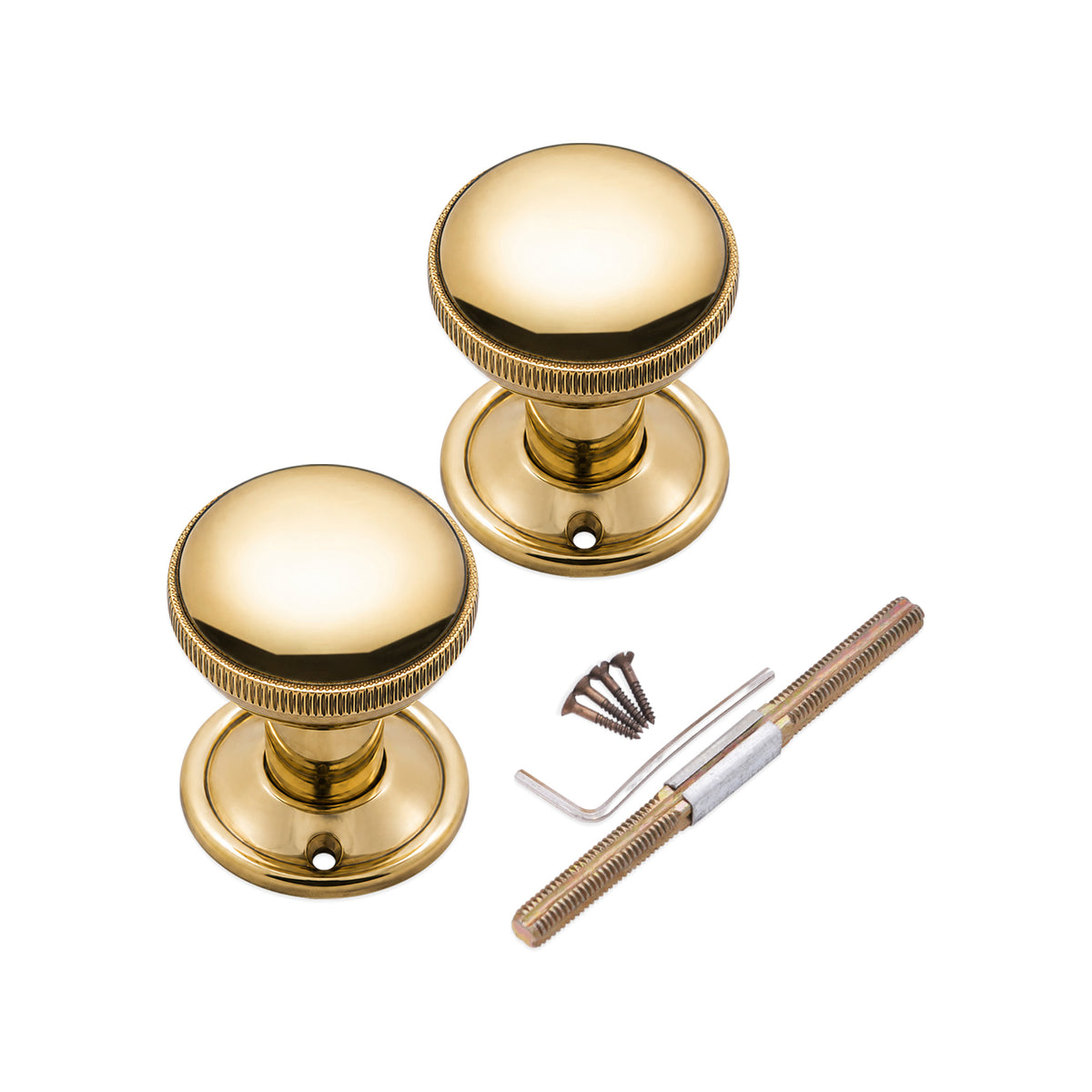 Aged Brass Ball Rim/Mortice Door Knob Home Decor