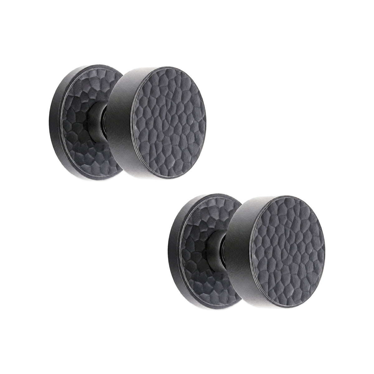 Matt Black Hammered Knurlmond Mortice Door Knob Home Decor