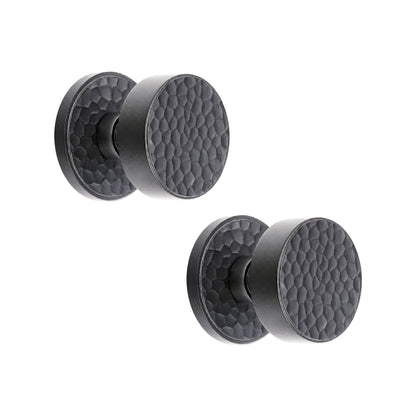 Matt Black Hammered Knurlmond Mortice Door Knob Home Decor