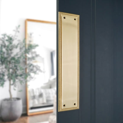 Georgian Finger Plate Polished Brass Home Decor