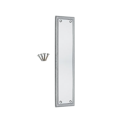 Georgian Finger Plate Polished Chrome Home Decor