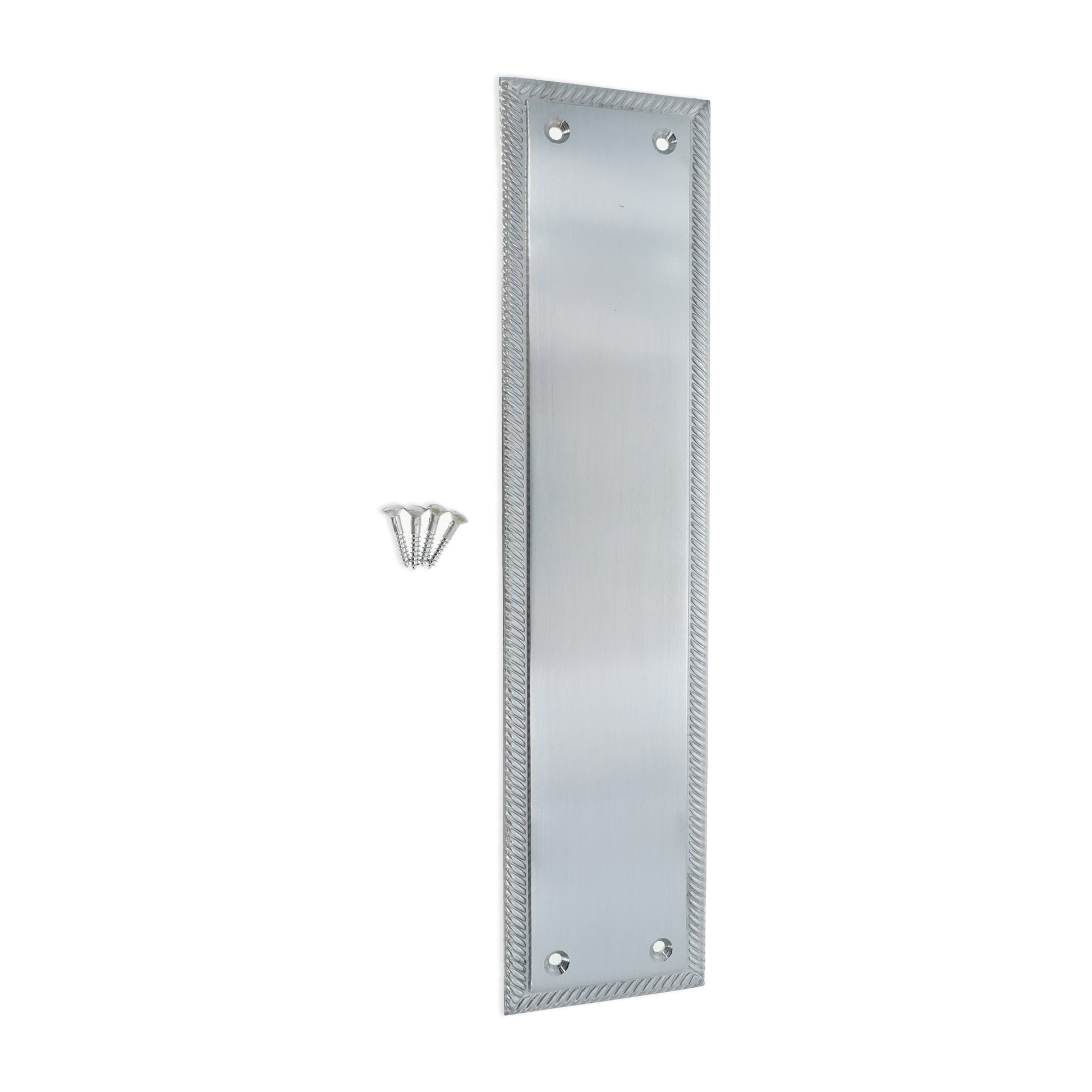 Georgian Finger Plate Satin Chrome Home Decor