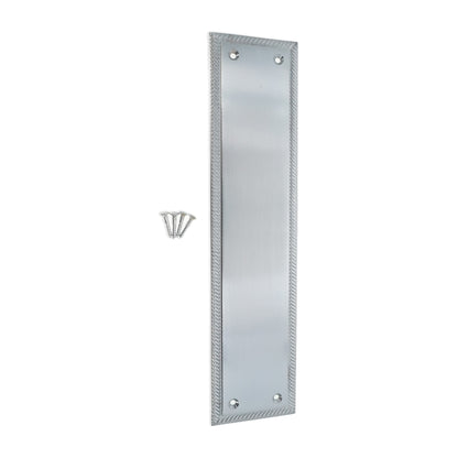 Georgian Finger Plate Satin Chrome Home Decor