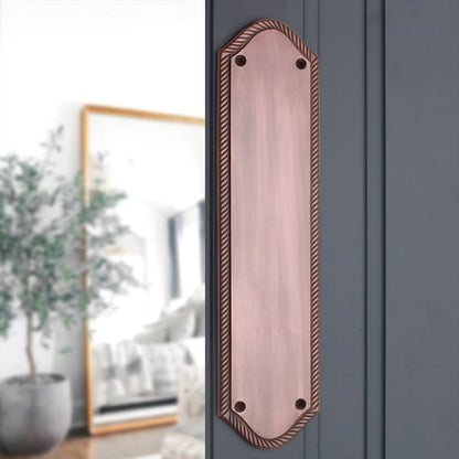 Georgian Half Round Finger Plate Aged Bronze Home Decor