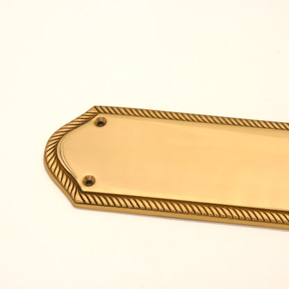Georgische halbrunde Fingerplatte, 295 mm, poliertes Messing