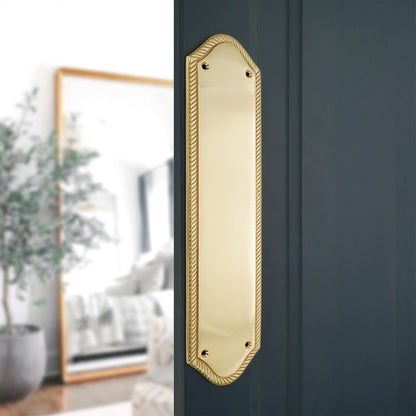 Polished Brass Georgian Finger Plate Home Decor