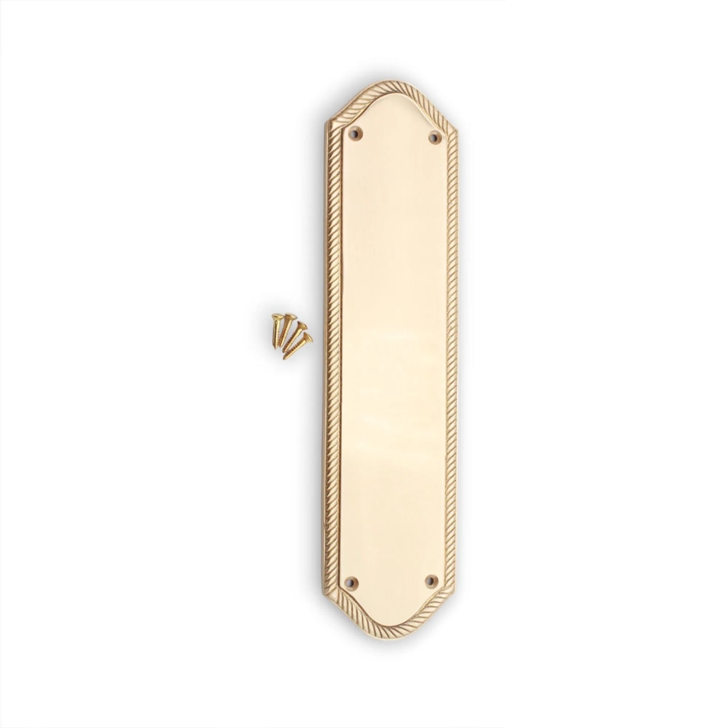 Georgian Half Round Finger Plate Satin Brass Home Decor
