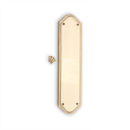 Georgian Half Round Finger Plate Satin Brass Home Decor