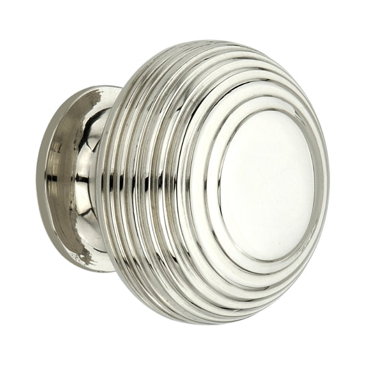 Beehive Petit bouton de placard 30 mm Nickel poli