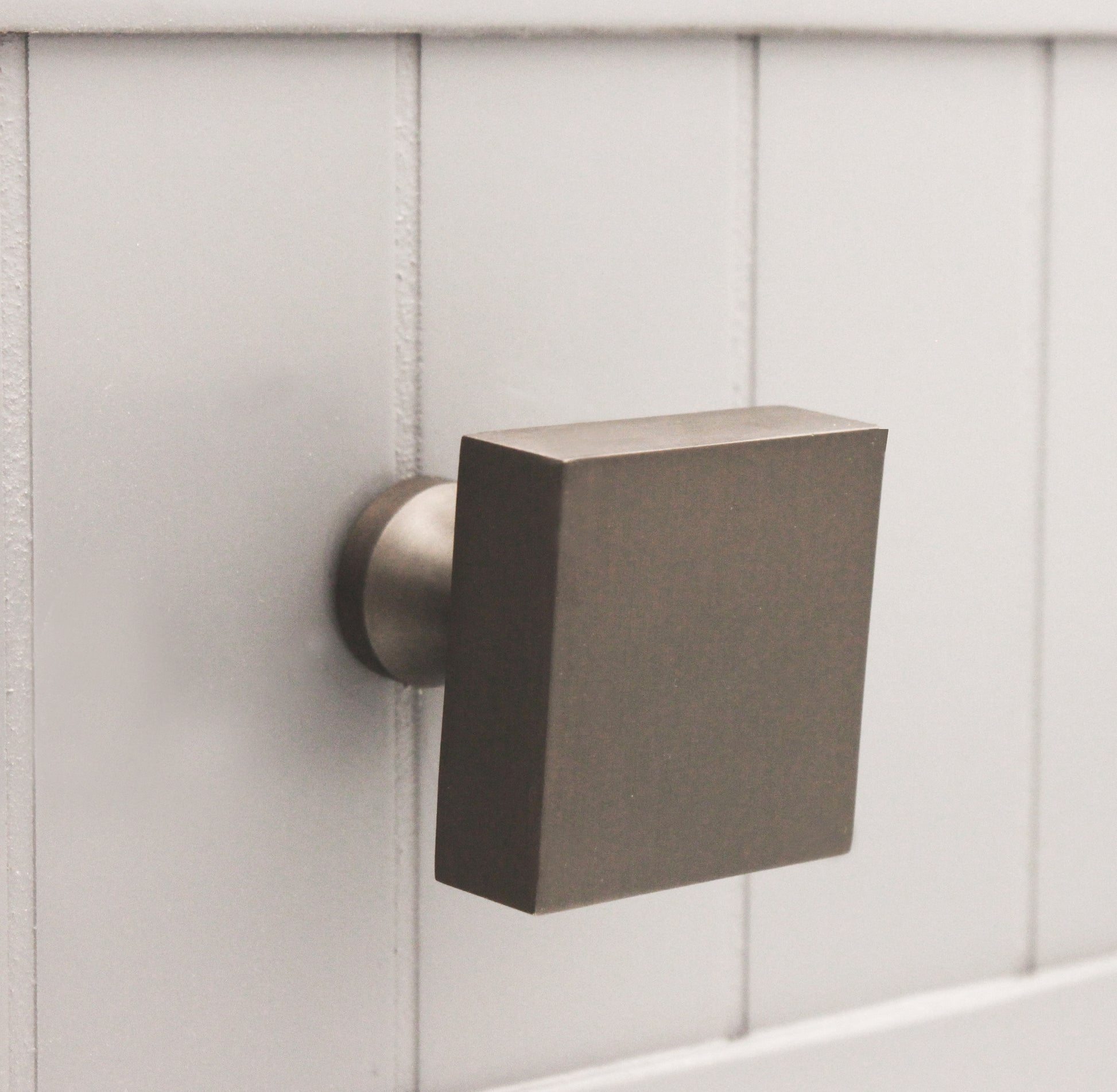 Square Cupboard Knob Gunmetal Grey Home Decor