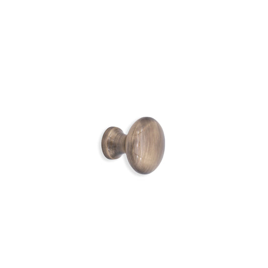 Mushroom 25mm Cupboard Knob Antique Brass