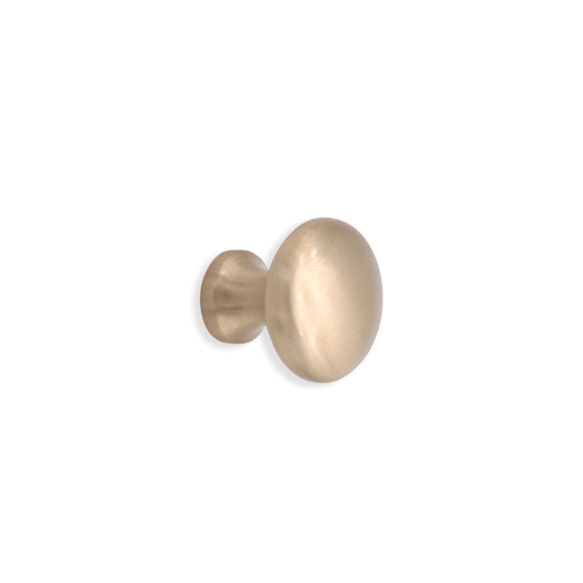 Mushroom 25mm Cupboard Knob Satin Brass Home Decor