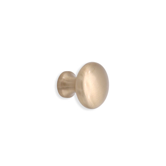 Bouton de placard champignon 25 mm en laiton satiné