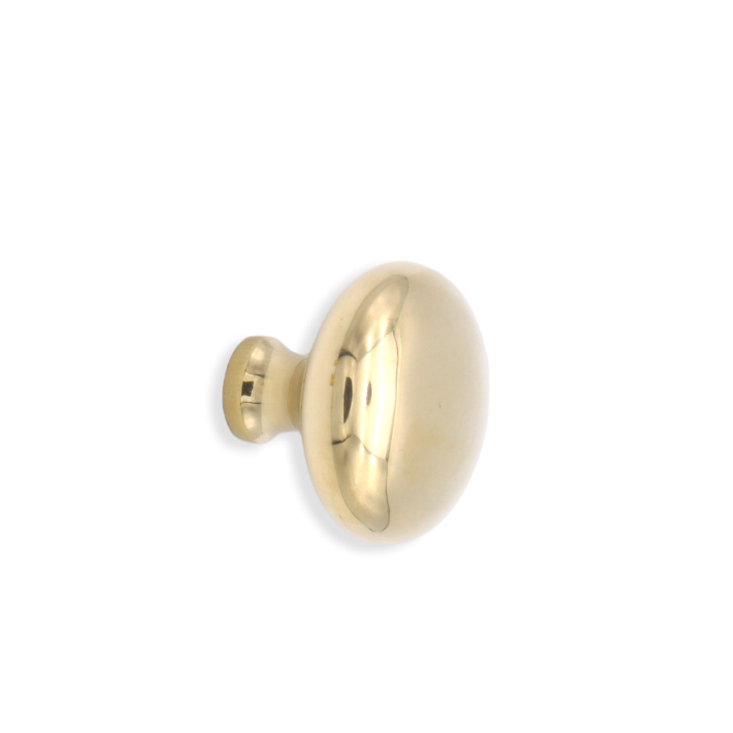 Mushroom 32mm Cupboard Knob Polilshed Brass Unlacquered