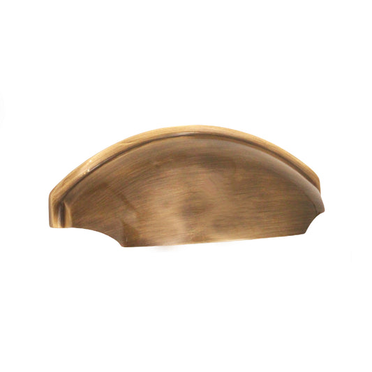 Tulip Cup Drawer Pull Antique Brass