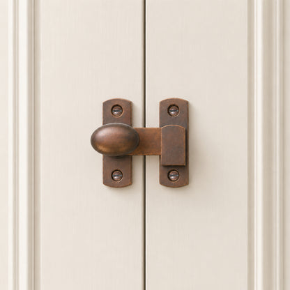 Aged Bronze Oval Cupboard Latch Home Decor